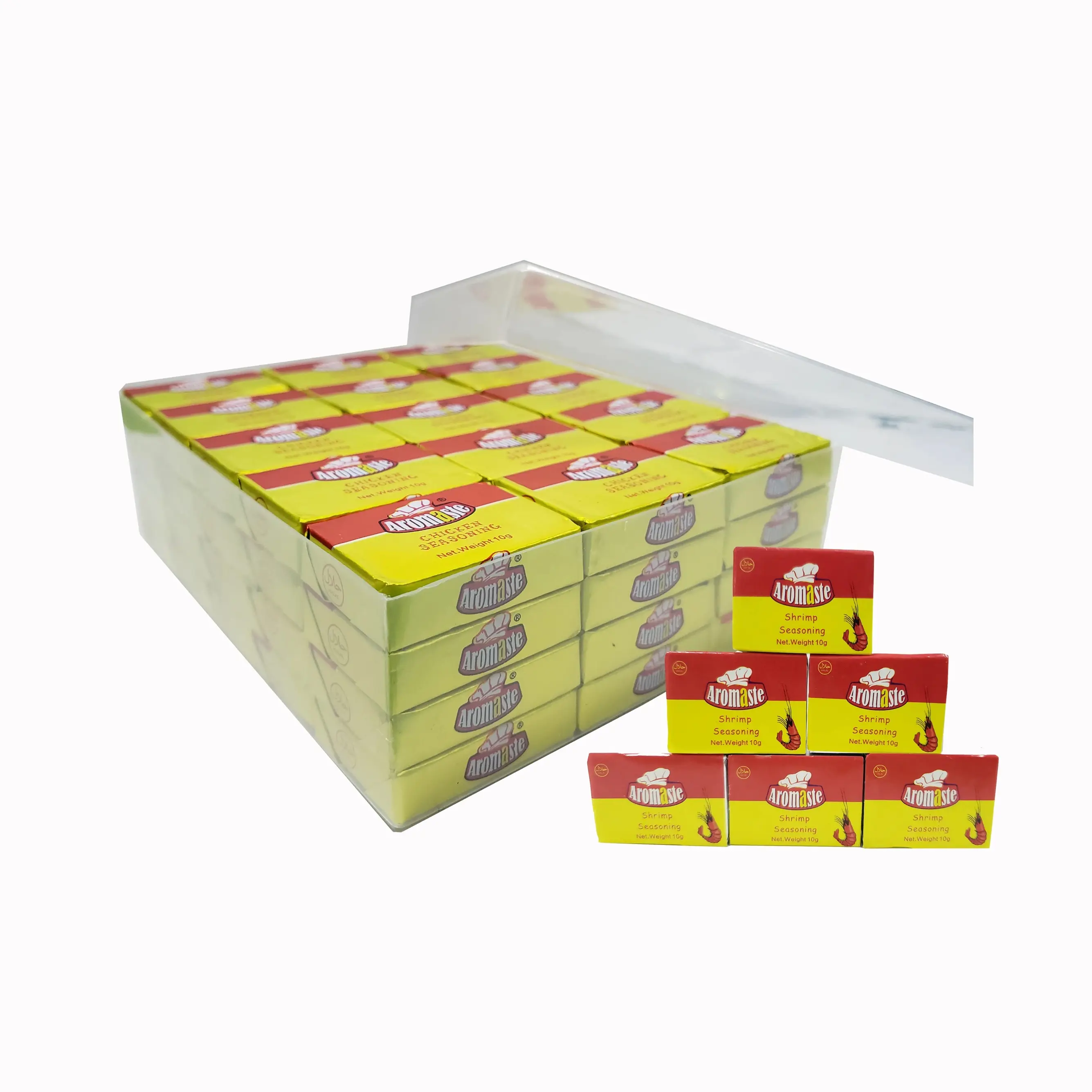 エビ風味のマギーキューブ、西アフリカで人気の調味料キューブ、工場価格の60カウントパック/ボックス