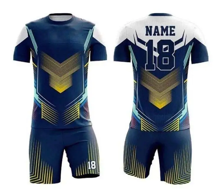 Temporada hombres Impreso Kits de fútbol personalizados Jersey Club Chaqueta de fútbol Nuevo modelo Uniforme de fútbol de alta calidad Conjunto de camiseta de fútbol