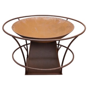 Open Fire Grill with Cooking Grate for Outdoor Cooking - Heavy Duty Metal <strong>Patio</strong> Camping <strong>Round</strong> Portable Garden Fire Pits on Sale - Product Image 3