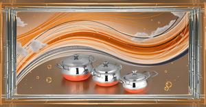 Prim 3-Pcs Handi pişirme için bakır alt ile TENCERE SETİ paslanmaz çelik - Product Image 4