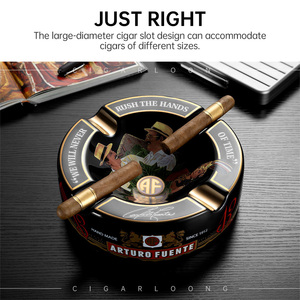 Luxe Ronde Asbak Porseleinen Sigarenbak Rook Keramische Sigarenasbak Set - Product Image 4