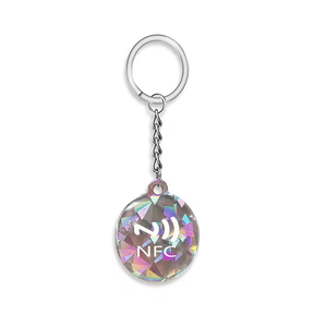 QRコードプリントエポキシ13.56mhz rfid nfcキーチェーンタグ弾性ストリング付き - Product Image 5