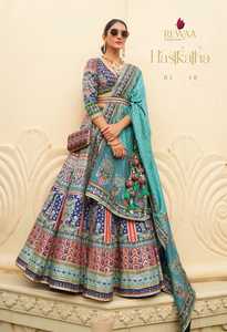Son tasarımcı Rajwadi ağır ipek ayna çalışma fantezi Lehenga Choli Fab bölge tarafından - Product Image 2