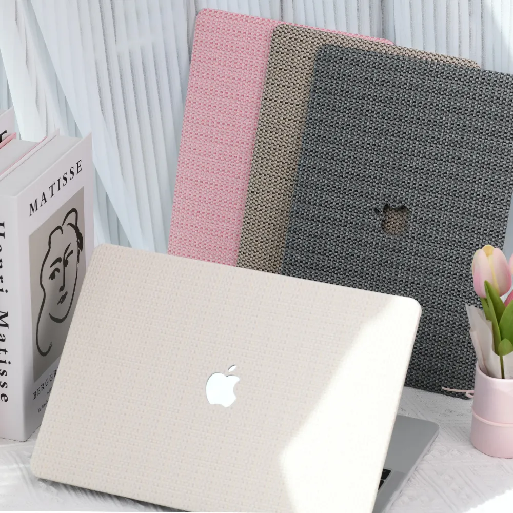 เคสแล็ปท็อปสำหรับ MacBook Air 13 15 MacBook Pro 15 funda M1 M2เคส MacBook หนังถัก