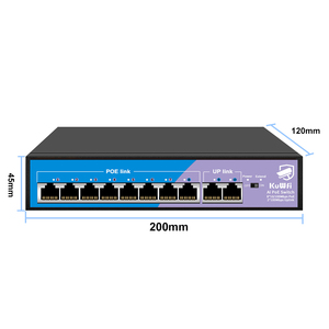 AI Watchdog interruttore di rete a 8 porte a energia solare POE 96W 10/100mbps con funzione Smart VLAN per uso esterno