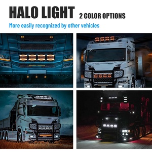 Evrensel kamyon camion Amber yardımcı Linkable nokta 5 7 9 inç kamyon Off-road Off road çalışma <span class=keywords><strong>led</strong></span> sis sürüş işık çubukları