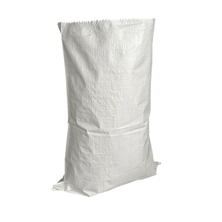 Saco de tecido Pp liso branco personalizado para arroz, saco de arroz e açúcar, 10kg, 15kg, 20kg, 25kg, 50kg, 50kg