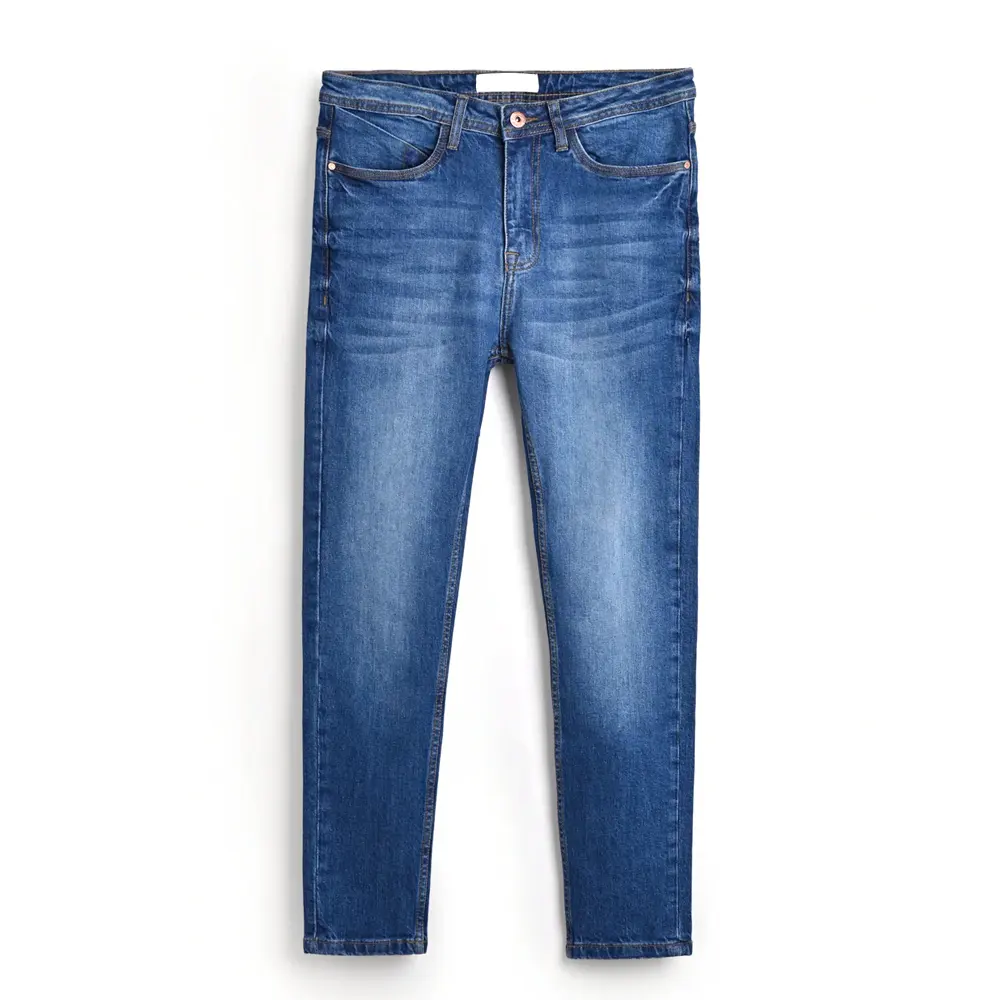 Hot bán jeans người đàn ông trẻ cotton đàn hồi thẳng ánh sáng màu xanh thường xuyên/Slim Fit kéo dài denim jean quần