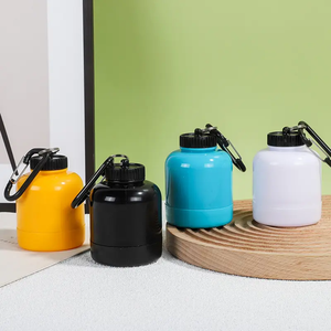 Logo Custom 200ml Portable Protein Powder Pre Workout <strong>Key</strong> Chain Container Climbing Clasp Barrel-<strong>shaped</strong> Funnel Storage <strong>Keychain</strong> - Product Image 1