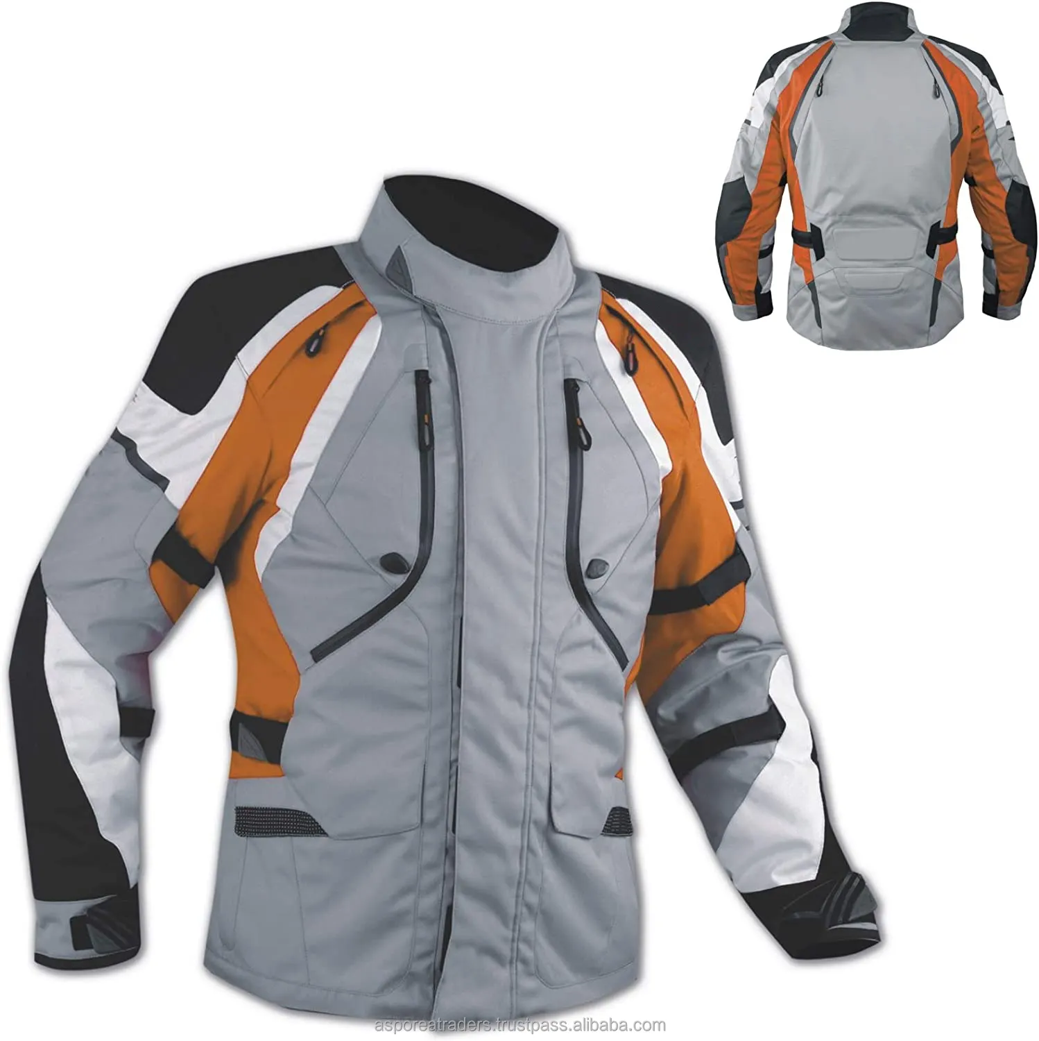 Herren Motorrad Cordura Textil Wasserdichte Jacken Textil Tour Biker jacke Cordura Orange XL Motorrad jacken