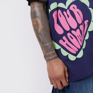 เสื้อยืดคอกลมสำหรับผู้ชายเสื้อยืดคอกลมพิมพ์ลายพัฟผ้าฝ้าย100% ตามสั่ง - Product Image 3