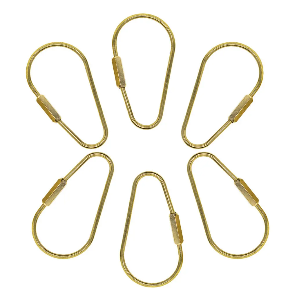 Crochet en laiton massif porte-clés porte-clés chaîne crochet ceinture U crochet avec manille pour taille personnalisée avec vente