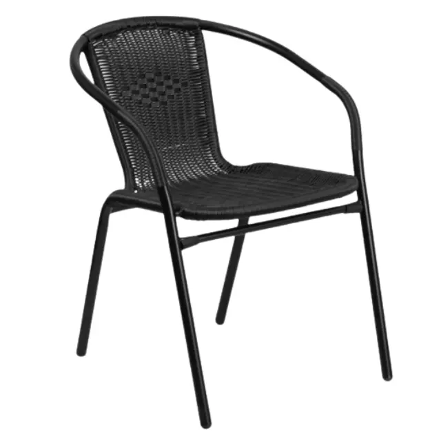 Çelik bacaklar ile sıcak satış Rattan sandalye modern basit kapalı ve açık sandalye yemek sandalyesi