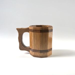 UNIQUE WOOD VIKING DRINKING TUMPER MUG手作り無垢材ハンドルウッドカップコーヒーティー用ミルクキャンプ用クリスマス