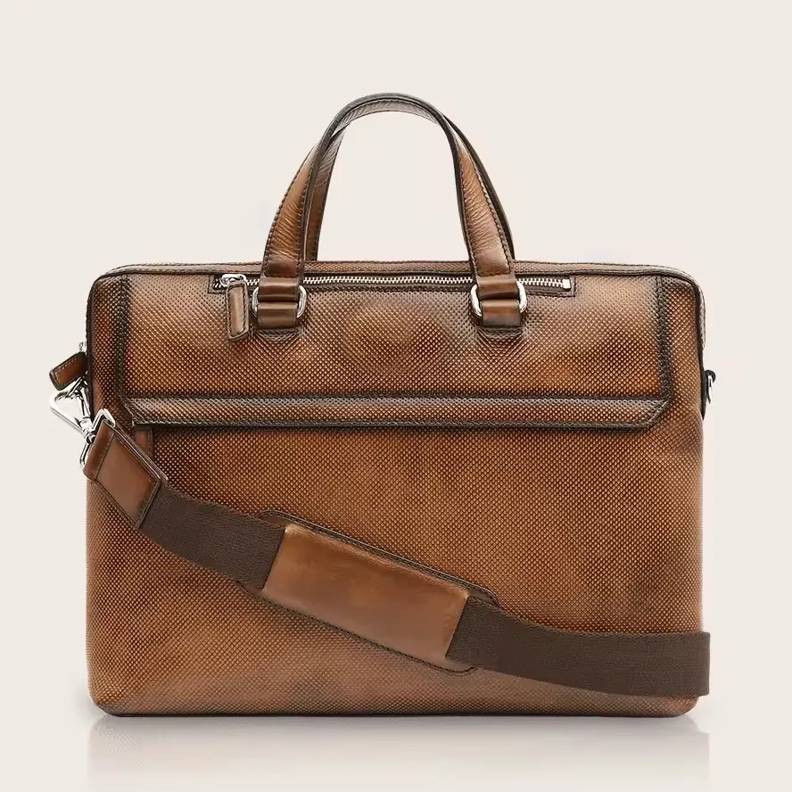 Портфель из натуральной кожи, 15-дюймовая сумка для ноутбука