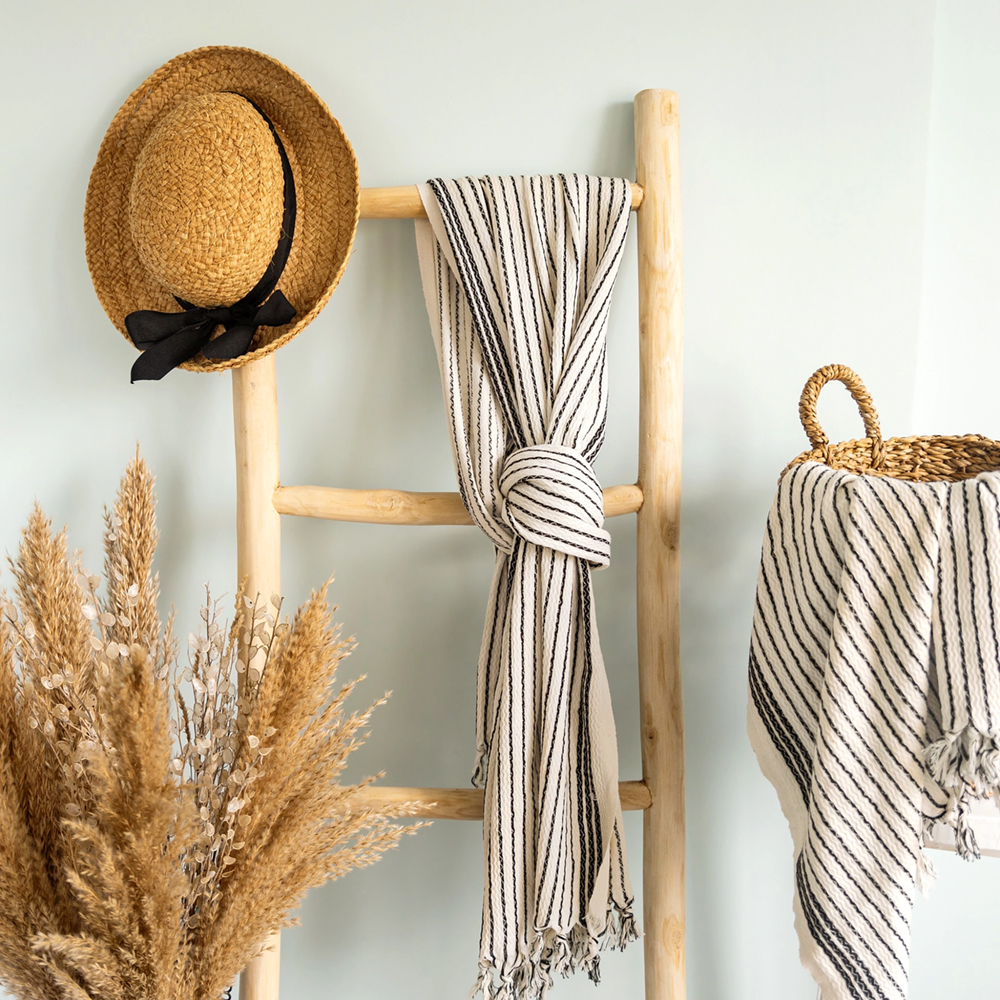 Cream with Black Stripes