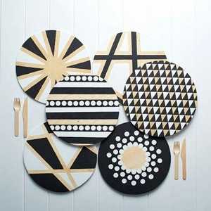 Elegant Luxury Bone Inlay Decor Handmade Eco-Friendly <strong>PVC</strong> <strong>Table</strong> Mat Pad Tray Unique Home Decorations-Set of Round <strong>Coasters</strong> - Product Image 1
