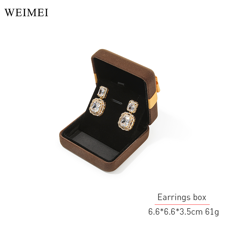 brown earring box