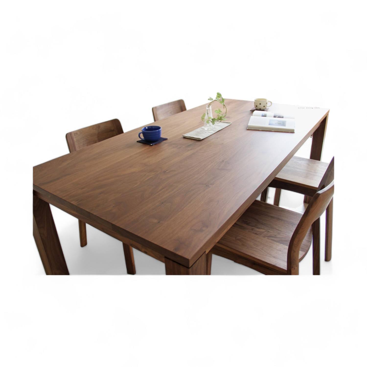 Walnut Color Teak Table 140x75x77 cm or custom