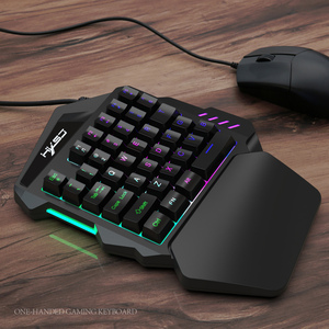 HXSJ con una sola mano RGB retroilluminato 35 tasti tastiera da gioco portatile Mini ergonomico Controller per PC con interfaccia USB per i giocatori - Product Image 6