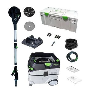 FESTOOL LHS 2 225 CTM 36-ชุด400W 225mm 8.8 "planex Long-Reach drywall sander พร้อมไฟ <span class=keywords><strong>LED</strong></span> เครื่องดูดฝุ่น