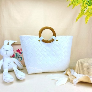 Vietnamese National Hamemade Handbag Waterproof Plastic Shopping Clear Tote Pvc Packaging <strong>Bag</strong> 99GD - Product Image 2