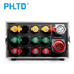 PHLTD Portable Socket Box CEE 5-pin 63A 400V <strong>Input</strong> 12 CEE 3-pin <strong>Outputs</strong> + <strong>1</strong> Schuko Socket Stage Lighting Distribution Box - Product Image 2