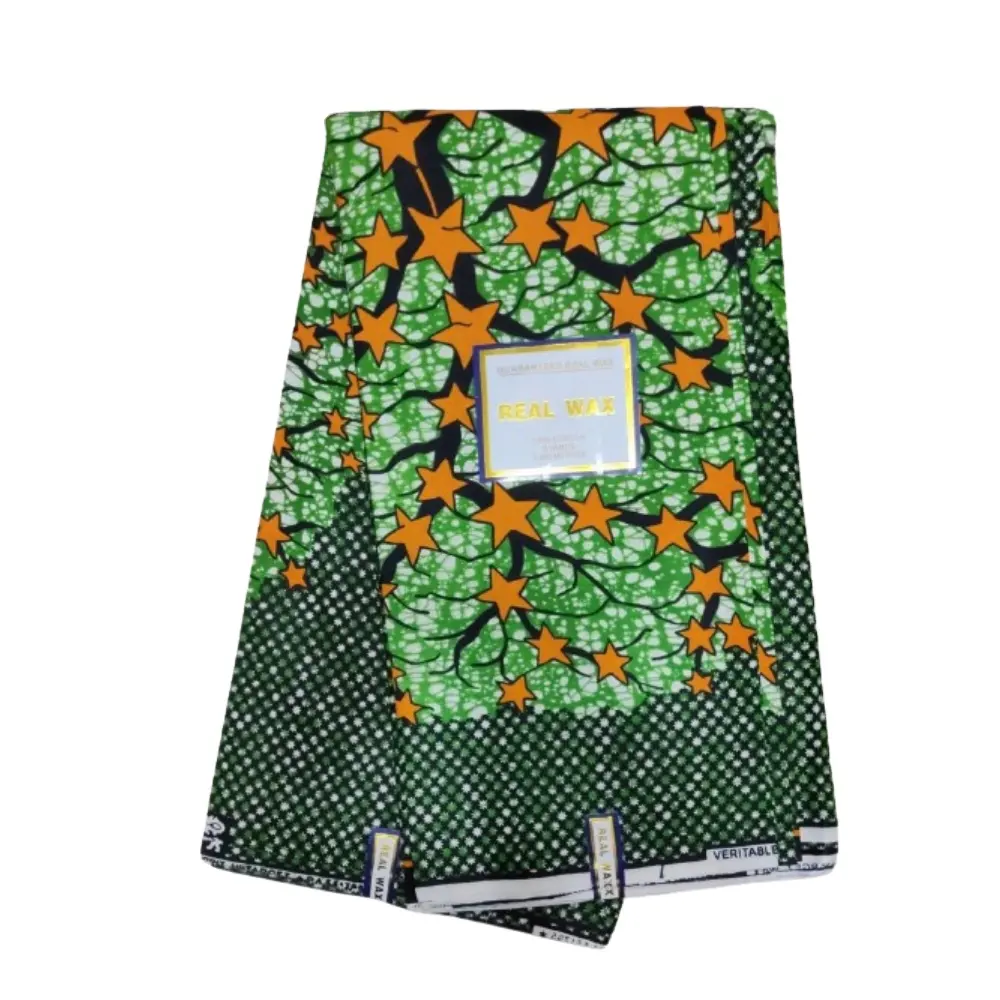 Nuevo diseño de bloque de impresión tela africana con estampado de cera Africana Hollandais telas africanas resistentes al encogimiento Real algodón de cera Real
