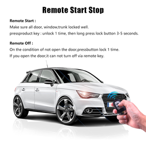 Chidengde Audi Q3 A3 Q2エンジンリモートスタートストップキーレスエントリー自動ロック解除スマートフォンリモコンデジタルキー - Product Image 3