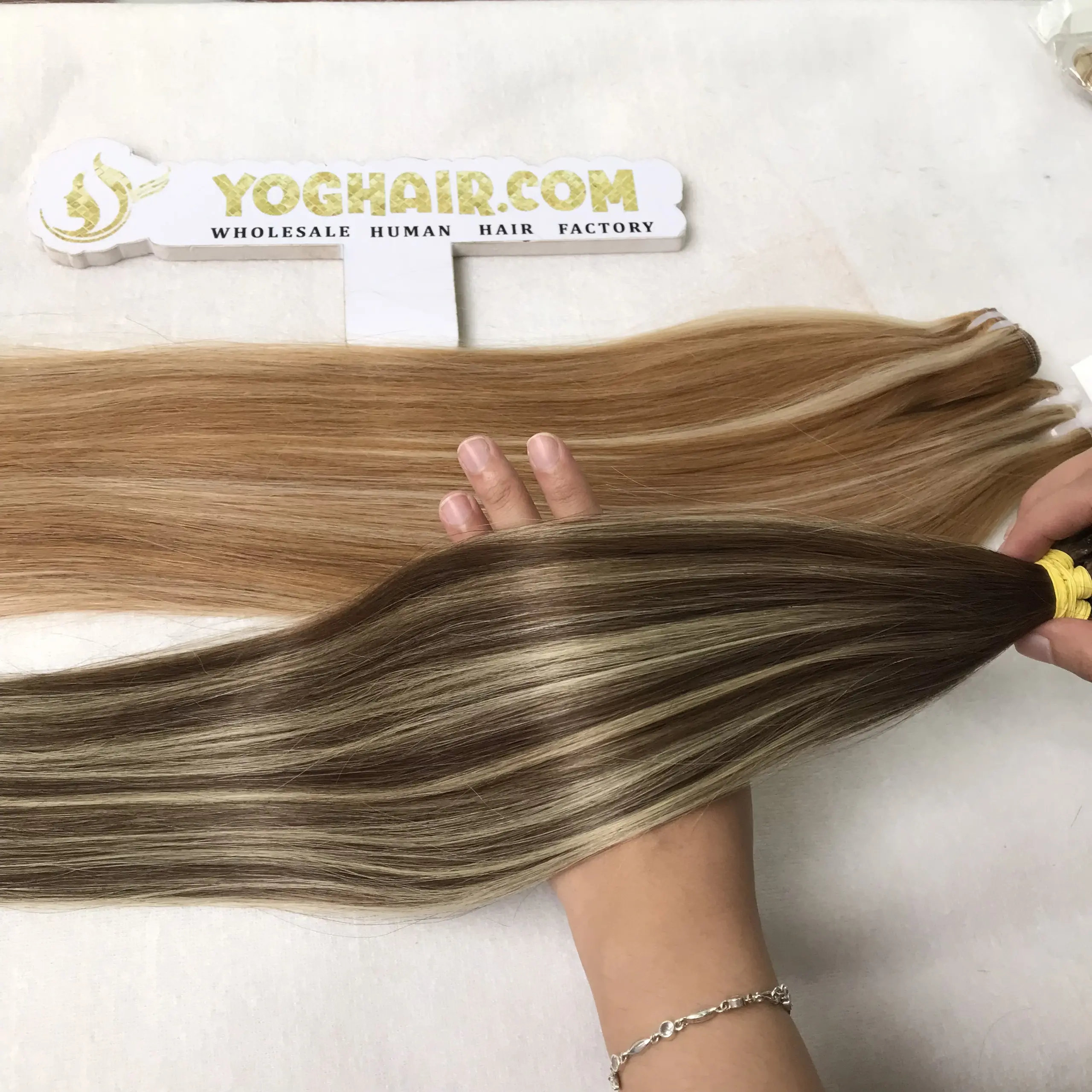 Anello Nano In extension per capelli pronti a spedire prodotti per capelli lisci Mix di colore 100% capelli umani Packaging personalizzato Yoghair all'ingrosso