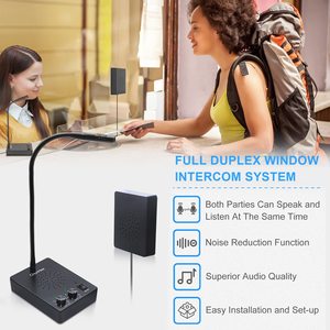 Daytech tedarikçiler pencere hoparlör interkom 2 yollu interkom sistemi anti-girişim hoparlör banka sayaç hastane için - Product Image 1