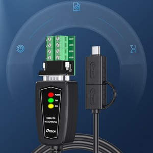 DTECH 1mタイプCおよびUSBA-RS422RS485R232シリアルDB9ポートコンバーターアダプターケーブル - Product Image 5
