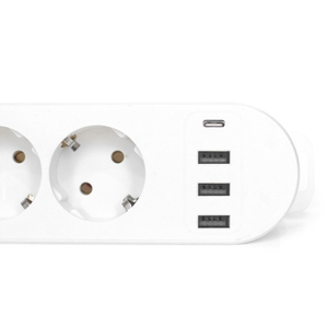 European Style 4-Way 8-Hole Power Strip <strong>Extension</strong> <strong>Socket</strong> Multi-Function Switch Accessory for Home or Office - Product Image 5