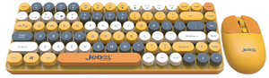 Lindo redondo Mini inalámbrico BT teclado ratón Combos té de la leche varios colores Delgado teclado de oficina para niñas usuarios de computadoras - Product Image 3