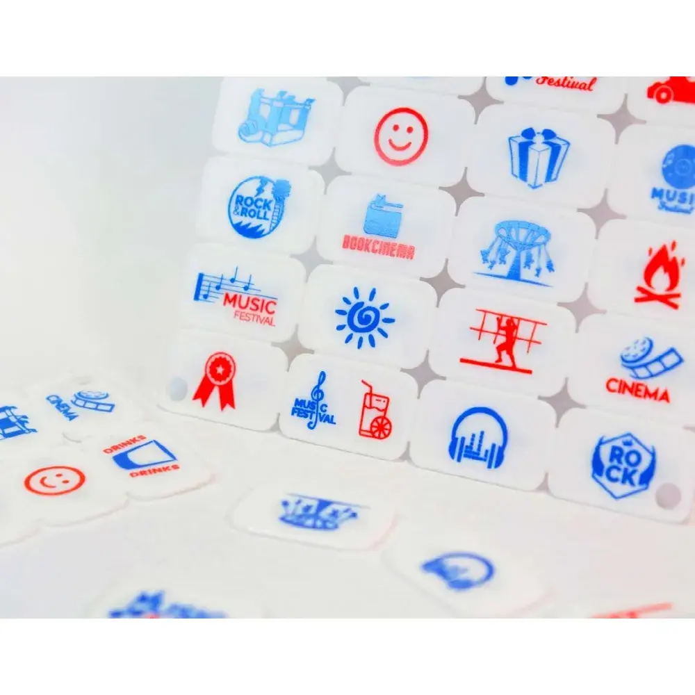 White, Blue, Yellow, Red, Green, Fuchsia, Orange, Black