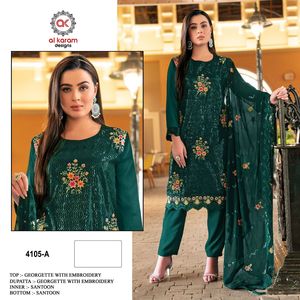 Çok iplik ve dizi nakış dikiş işi Salwar Kameez ile etnik pakistan kızlar takım ağır Georgette