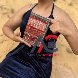 Neue echte hand gefertigte bunte Sari <span class=keywords><strong>Trim</strong></span> gestickte sichere Faden verschluss Journal Vintage vibrierende Abdeckung ungefüttert recyceltes Blatt