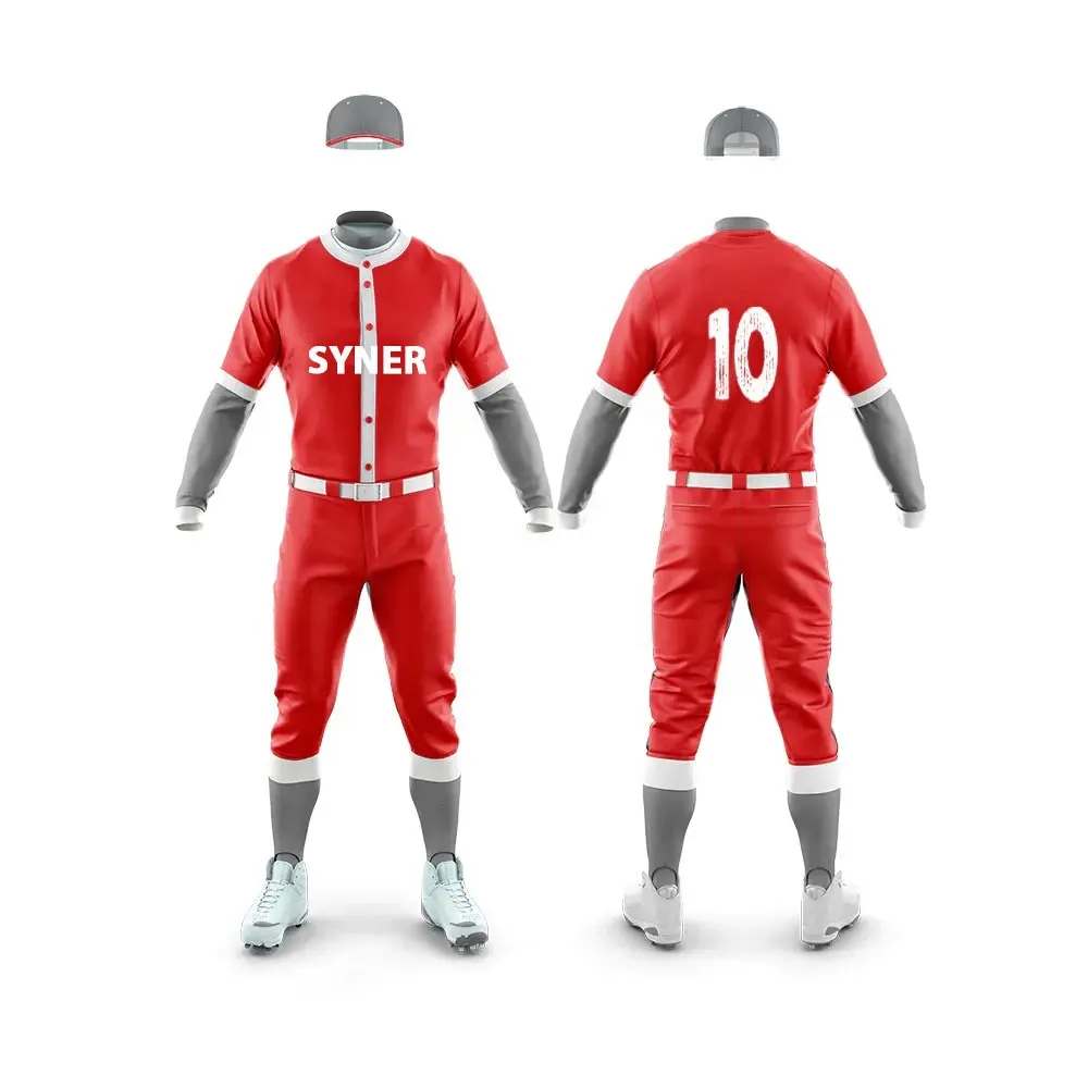 Sportswear Adult Uniform Benutzer definierte Sublimation Design Baseball Trikot und Hosen Uniform Set