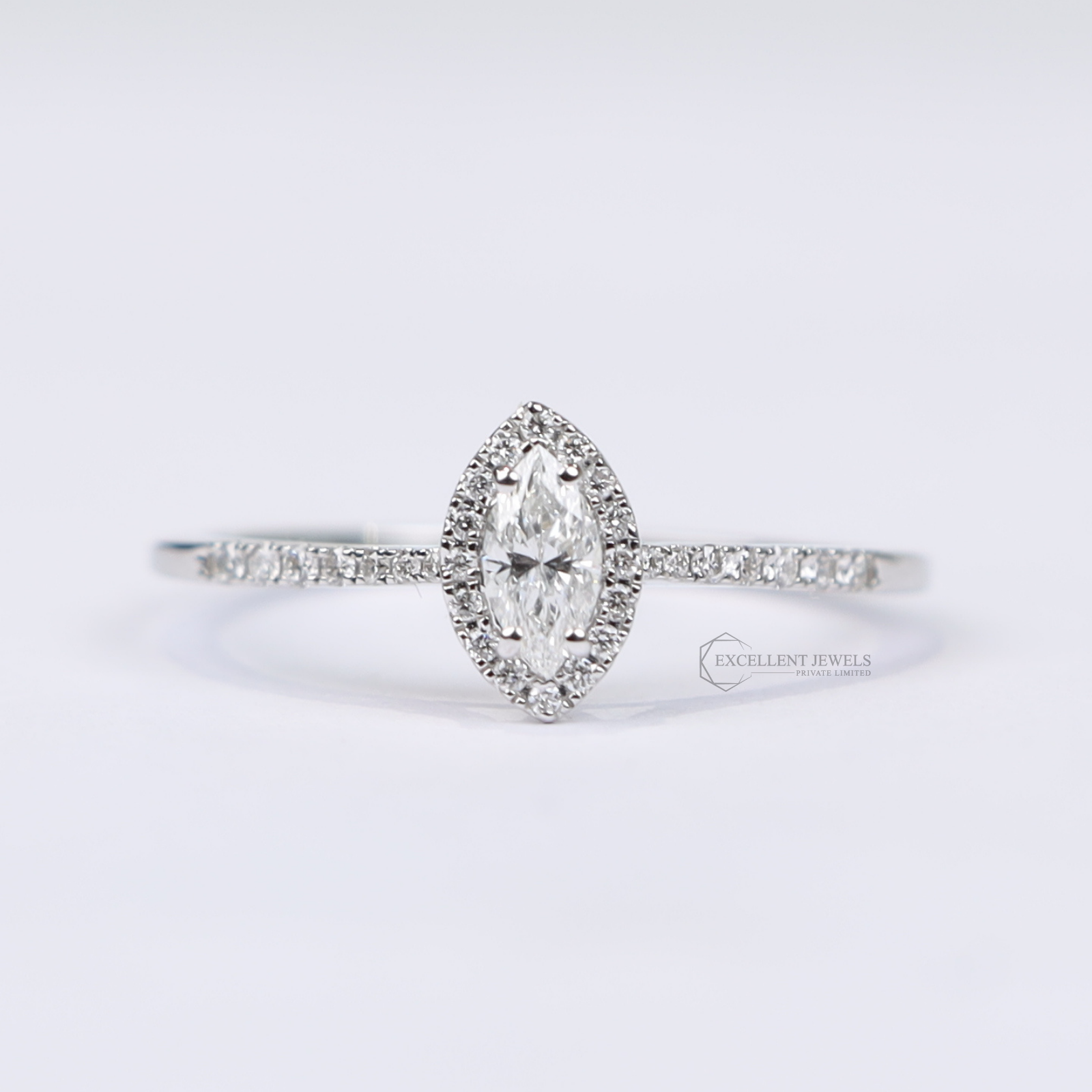 18K White Solid Gold