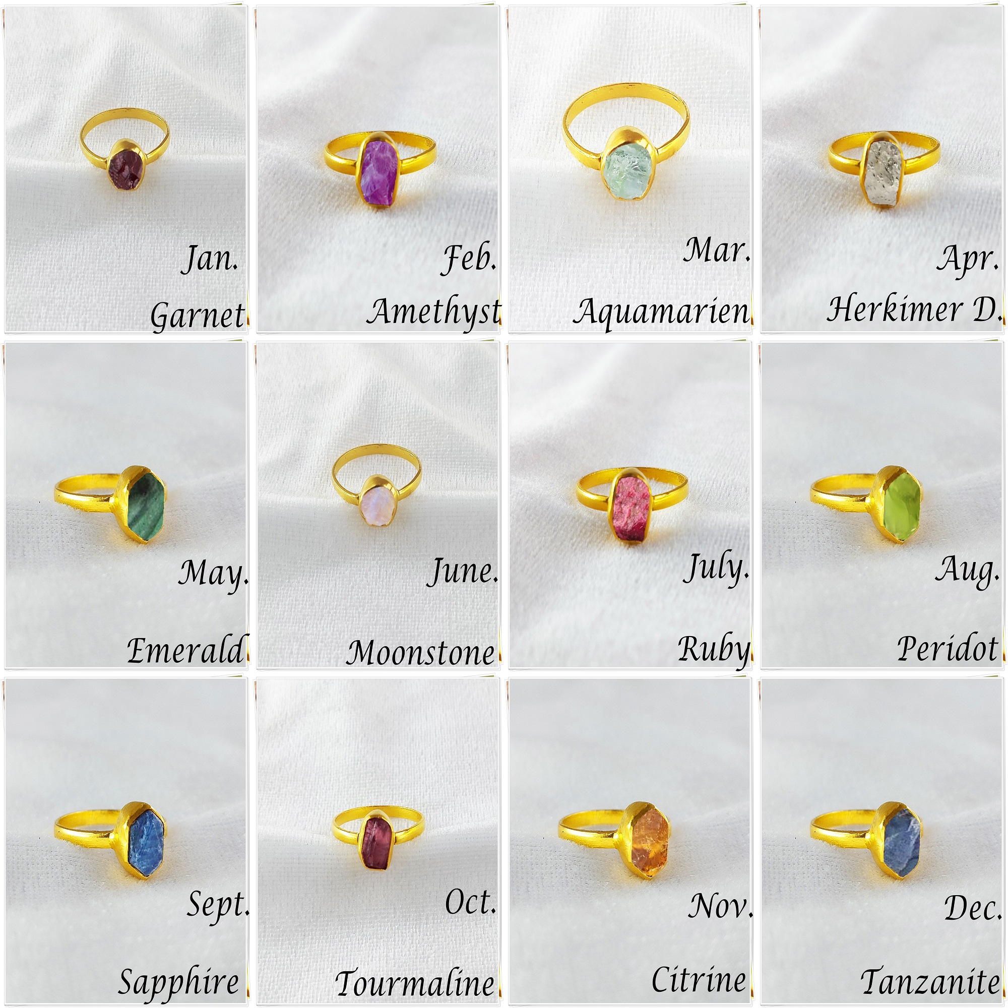 Bague de pierre de naissance