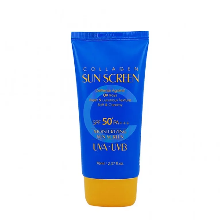 3W CLINIC 콜라겐 선 스크린 70ml-한국산 비점착 SPF 50 PA +++ 수화 콜라겐 아미노산 UVA UVB 보호