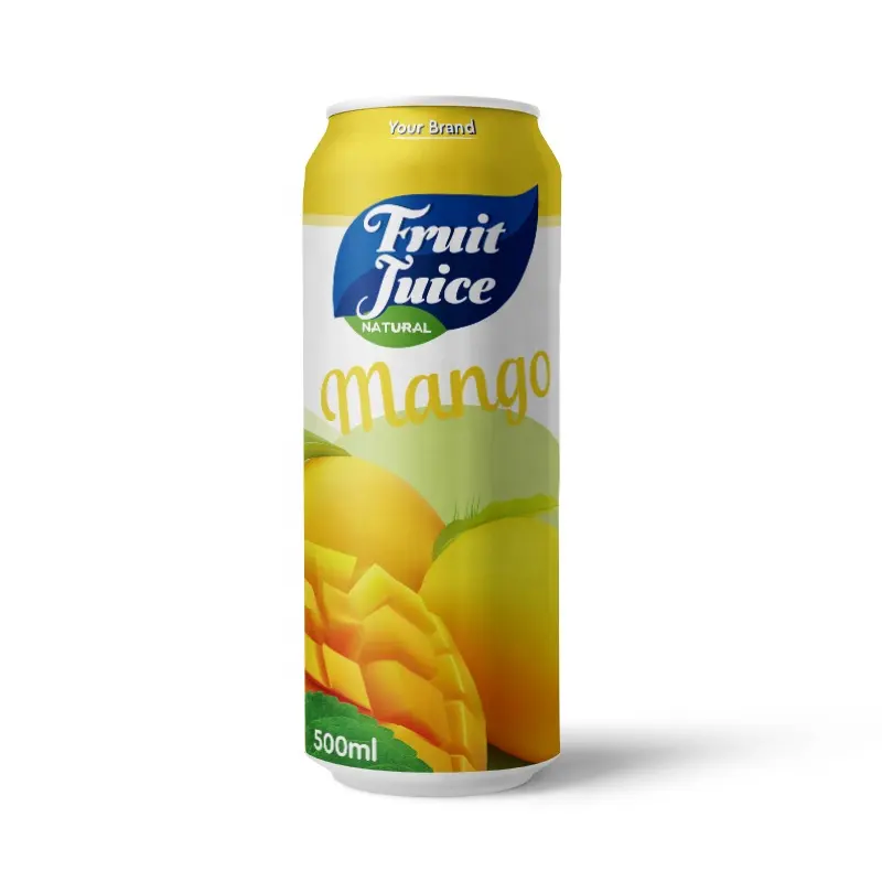 500ml Canned Mango Juice Atacado Para Exportação Deliciosa Alta Qualidade Natural OEM Aceitado Amostra Grátis Design Grátis