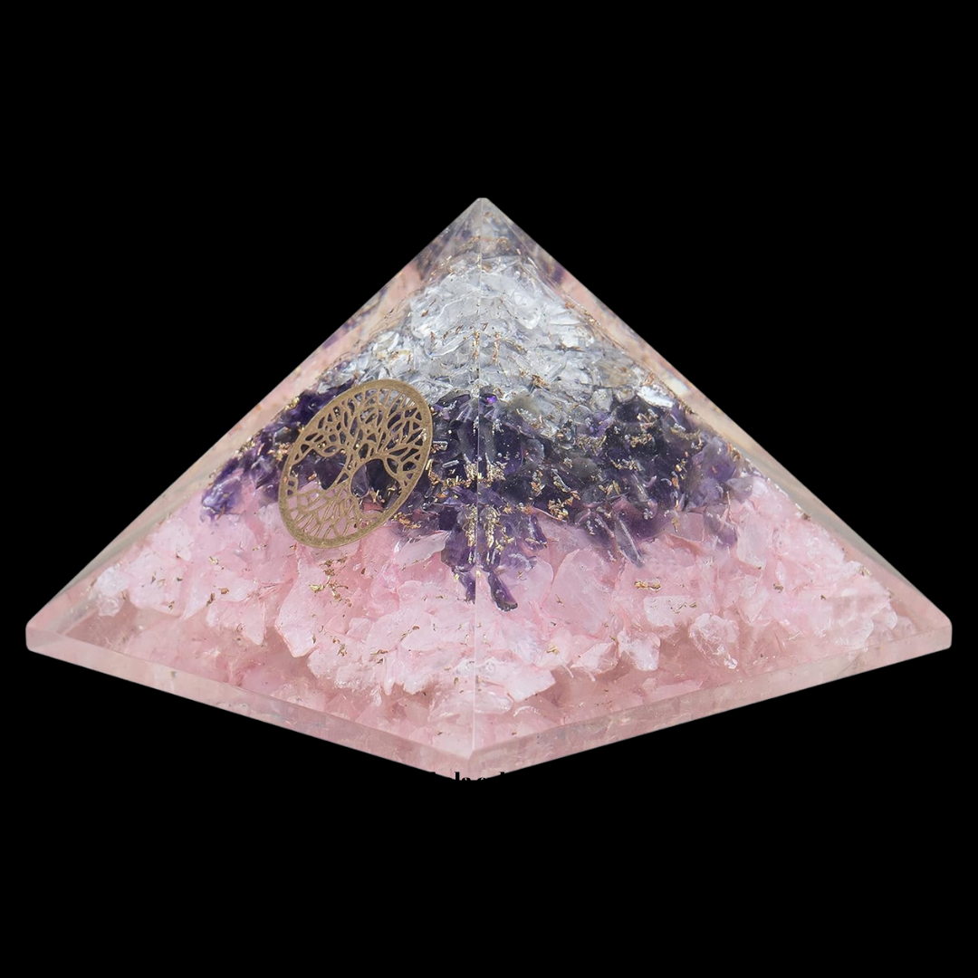 Quartz rose avec arbre de vie Améthyste Quartz clair