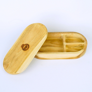 手工制作的天然柚木饭盒环保餐盒，带餐盘，适合日常使用 - Product Image 4