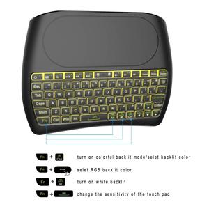 <strong>Mini</strong> Wireless <strong>Keyboard</strong> D 8 <strong>Mini</strong> <strong>Keyboard</strong> with <strong>Touchpad</strong> Colorful Backlit Small Wireless <strong>Mini</strong> Handheld Remote <strong>Keyboard</strong> - Product Image 6