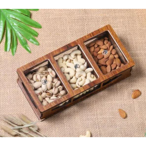 <strong>Admirable</strong> Design Multi-Compartment Handled Tray Home Decor Kitchenware Tableware Food Serving Dessert Tray On-Sale - Product Image 6