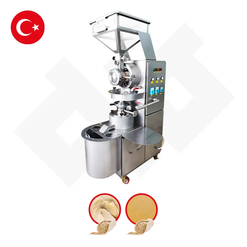 Demirbas New Sesame Seeds Grinder Machine 304 Stainless Steel Tahini Mill with 2 Stone 50 Kg Tahini Made in Turkey