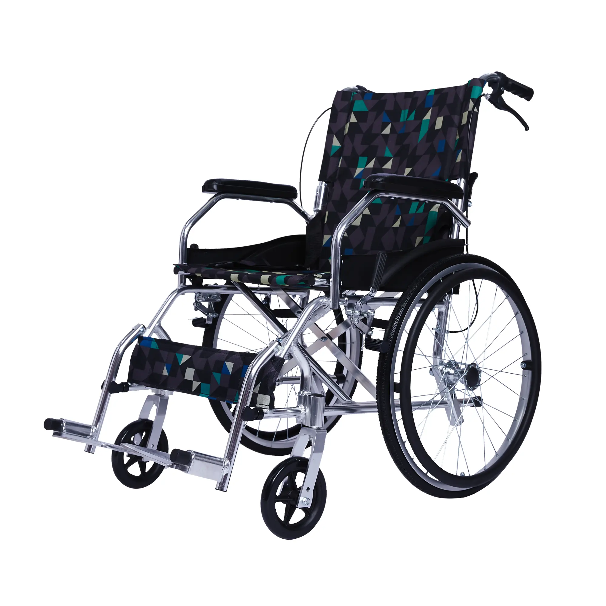 Qualità migliore struttura in alluminio leggero sedia a rotelle bracciolo fisso disabilitato Flip up legrest prezzo di fabbrica produttore all'ingrosso