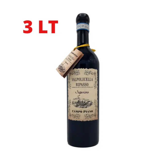 Alta Qualidade Vinho Tinto Italiano Valpolicella Ripasso Superiore DOC Campo Piano 3 LT Produto Premium