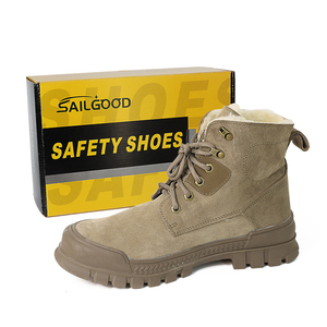 Hot bán công nghiệp bảo vệ thoáng khí làm việc khởi động giản dị giảng viên thép Toe mũ an toàn giày cho nam giới ấm lông tổng hợp - Product Image 3